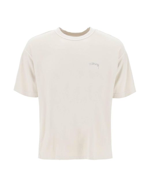 Stussy White Stussy Inside Out Crew Neck T -Shirt