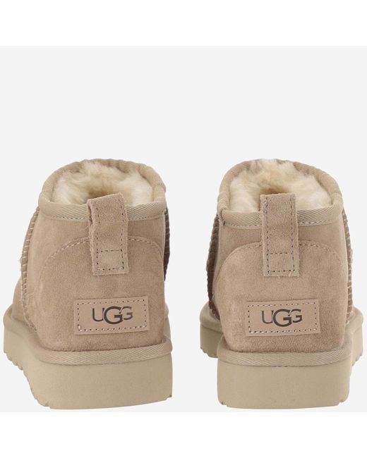 Ugg Natural Boots Classic Ultra Mini Leather