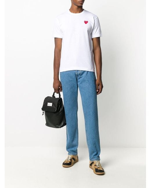 COMME DES GARÇONS PLAY White Slim Cotton T Shirt