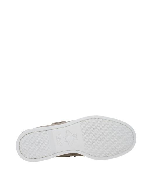 Gucci Gray Moccasins Fabric/Ebony