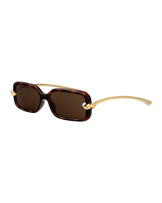 Bottega Veneta Brown Havana-- Injected Sunglasses