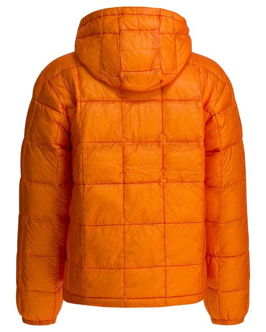 Stussy Orange Midweight Hooded Puffer for men