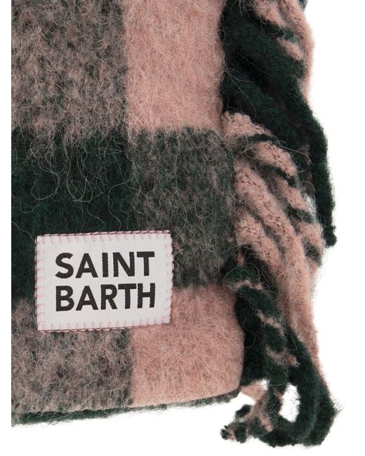 Mc2 Saint Barth Black Tartan Bag mit Fransen