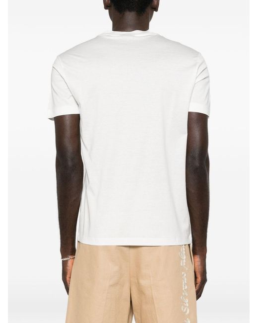 Emporio Armani White Cotton T-Shirt for men