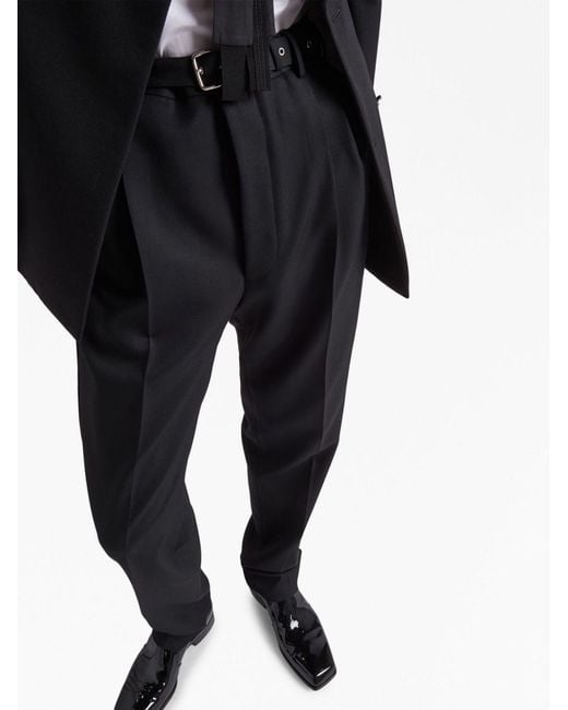 Prada Wollen Pantalon in het Black voor heren