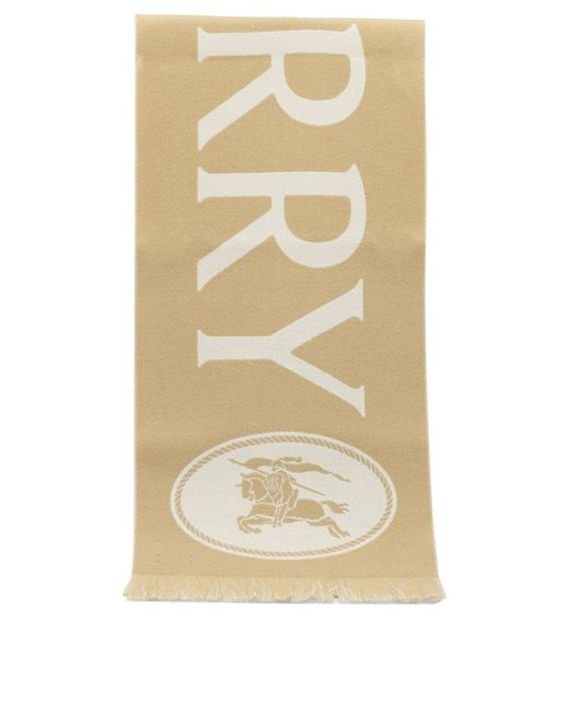 Sciarpa Con Frange "Ekd" Di di Burberry in Metallic