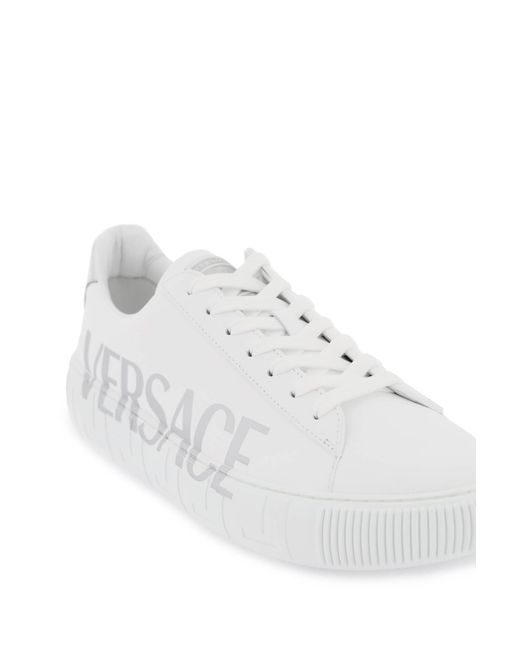 Versace Greca Sneakers Met Logoprint in het White voor heren