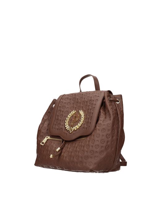 Pollini Brown Zaini E Marsupi Donna Pelle Marrone/Terra