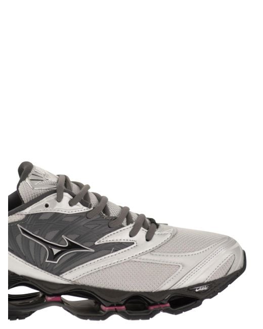 Mizuno White Technical Mesh Trainers With A Cushioned Sole