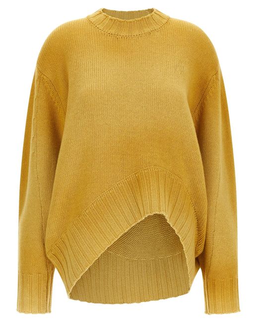 Le pull de broderie du logo Attico The Attico en coloris Yellow