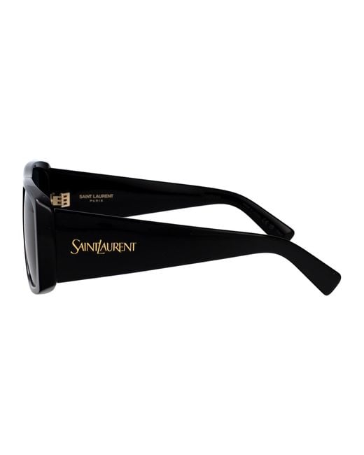Saint Laurent Black Squared Sunglasses Sl 832 001