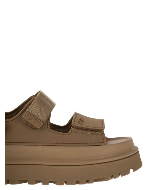 Ugg Brown Goldenglow Adjustable Wedge Sandals