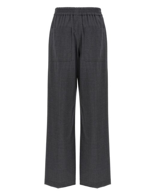 Brunello Cucinelli Trainingsbroek Met Elastische Tailleband in het Gray