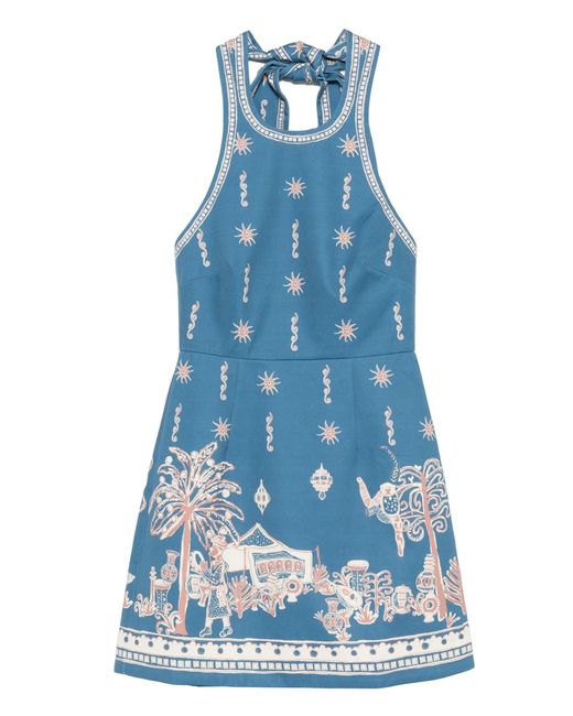 ALÉMAIS Blue Acacia Mini Dress