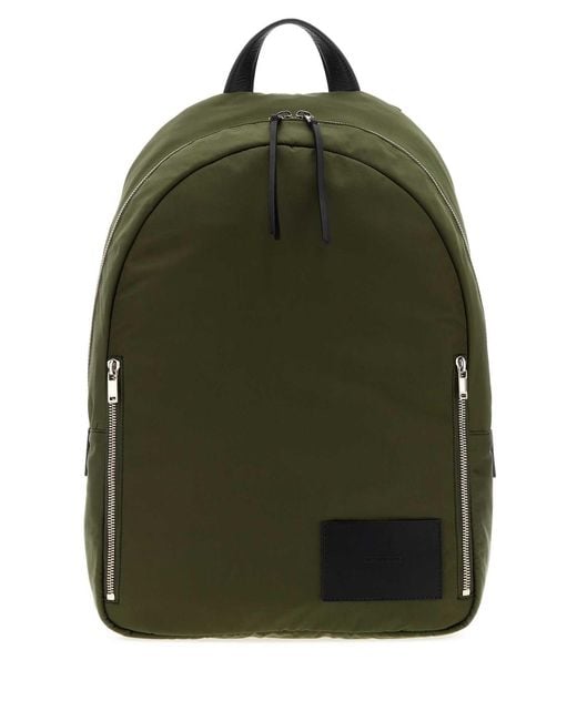 Jil Sander Green Fabric Urban Backpack for men