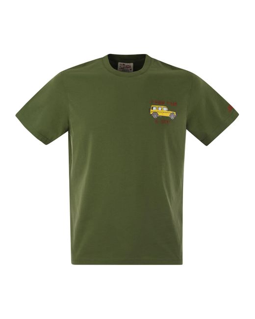 Mc2 Saint Barth Green T -Shirt mit Brustdruck
