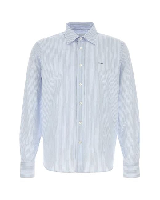 Prada Blue Stripes Shirt for men
