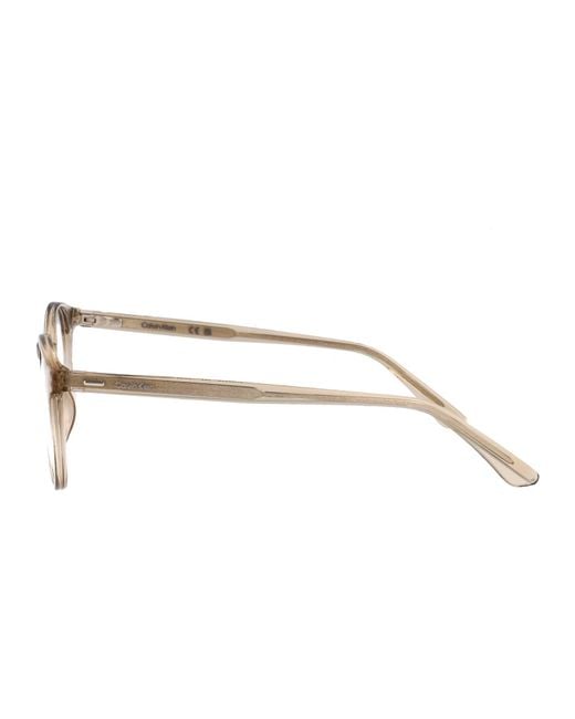 Calvin Klein Brown Crystal Acetate Glasses