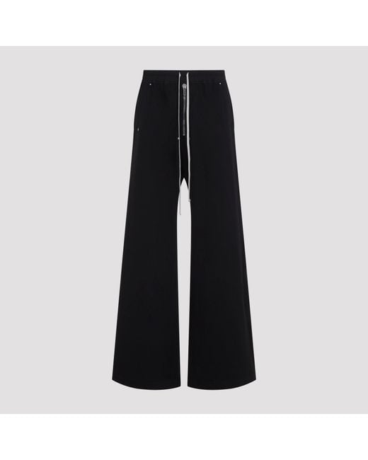 Rick Owens Black Wide Trousers for men