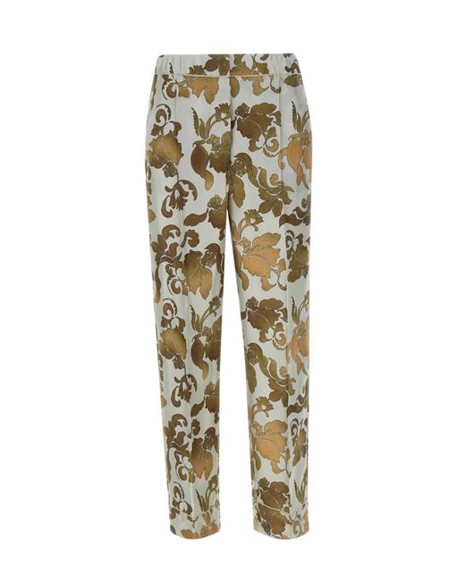 Max Mara Metallic Hosen gelb