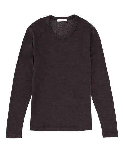 Lemaire Blue Solid Round Neck Top