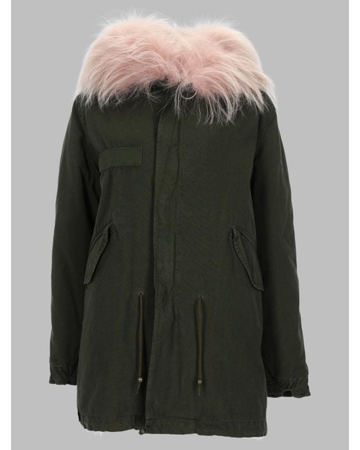 MR & MRS Green Mini Fur Sports Jacket For