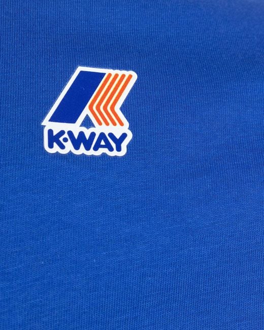 K-Way T -shirt Le Vrai Edouard Blu in het Blue voor heren