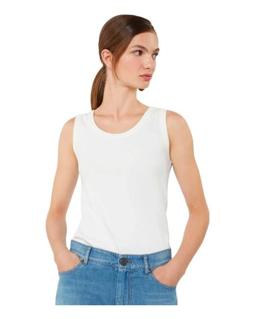 Weekend by Maxmara White Multic Ribbed Top