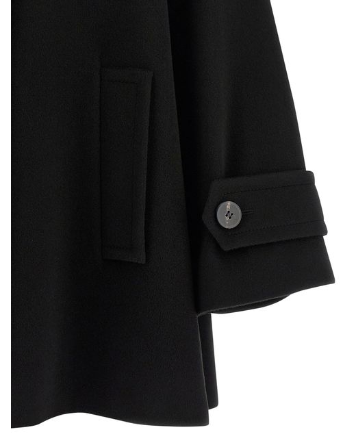 Alberto Biani Black Double Breasted Caban