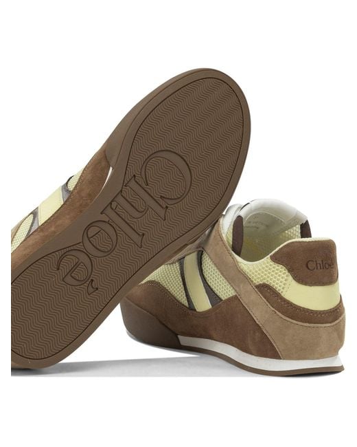 Chloé Brown "Kick" Low-Top Sneakers