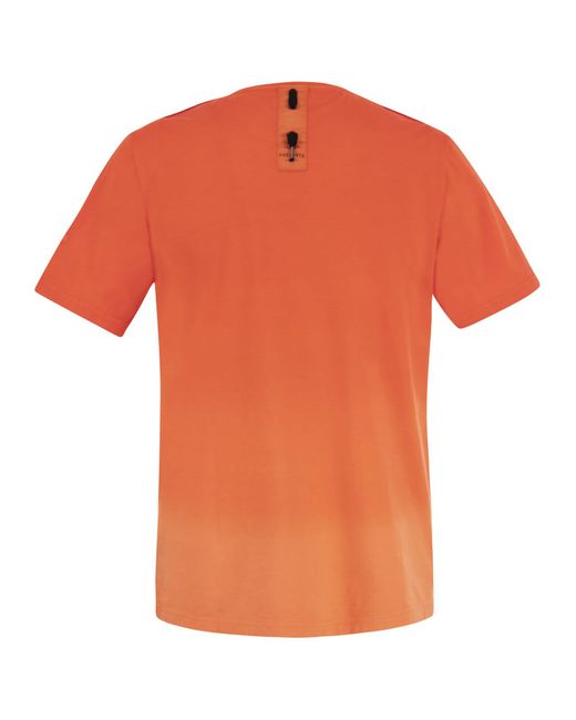 Maglietta di cotone premata con logo di Premiata in Orange da Uomo