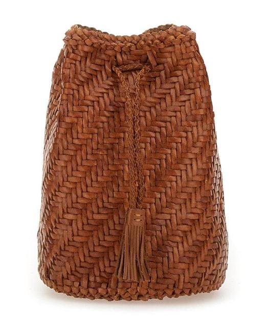 Dragon Diffusion Brown Borsa "Pompom Double Jump Tan"