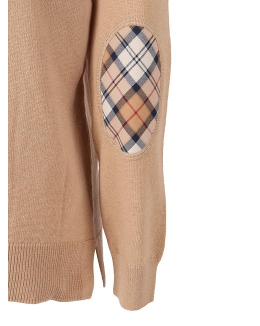 Barbour Sweater Met Elleboogpatch in het Natural