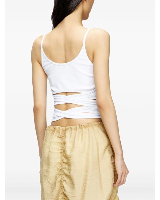DIESEL White T-Leya-Tail Top
