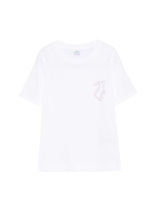 Paul Smith White Cotton T-Shirt