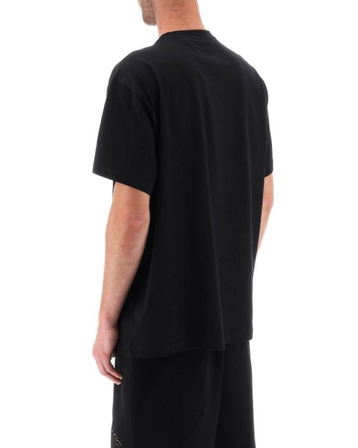 Burberry Black T -shirt Mit Ekd -scheck voor heren