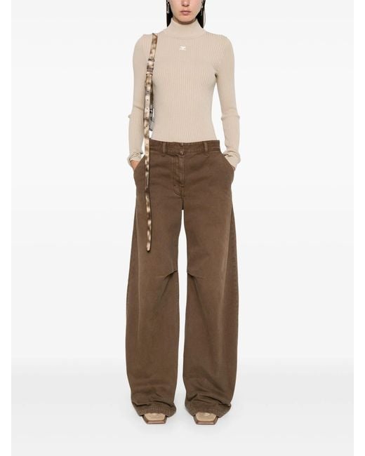 Courreges Natural Reedition Knit Ls Jumper
