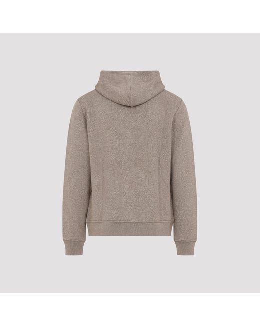 Etro Gray Zipped Hoodie for men