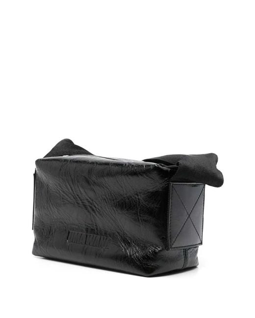 Uma Wang Black Leather Shoulder Bag