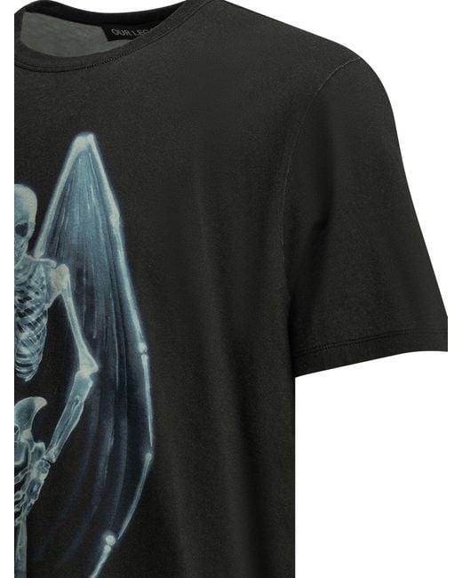 Our Legacy Black "Fallen Angel" Crewneck T-Shirt