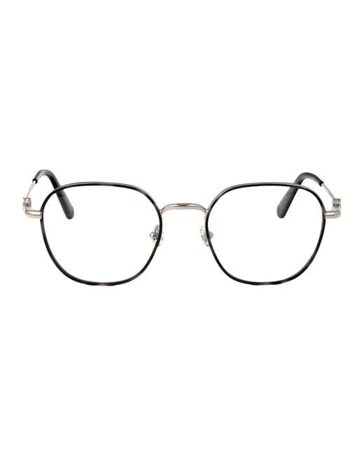 Moncler Multicolor Grigio/Avana Metal Glasses for men