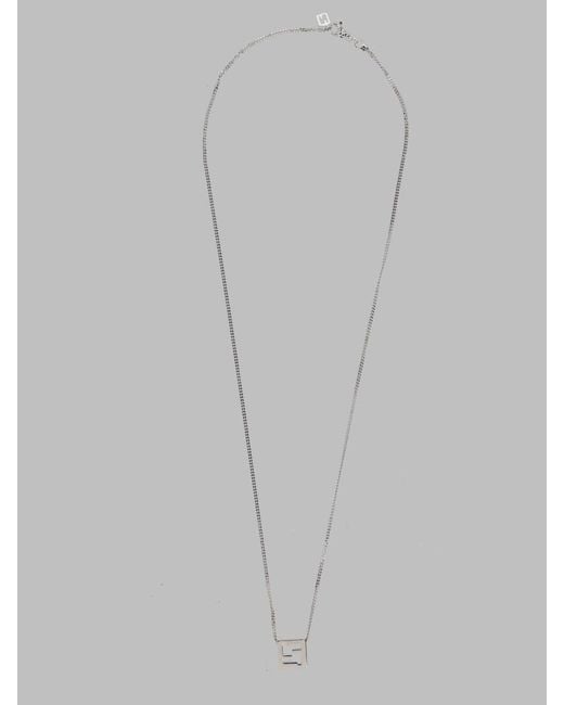 Fendi White Collana Ff