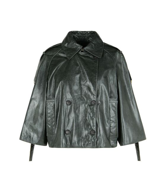 Max Mara Green 'Tenace' graue Learjacke
