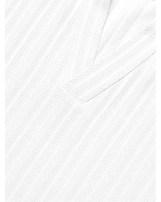Boss White Cotton Polo Shirt With Logo for men