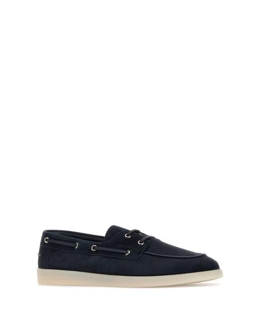 Prada Blue Suede Loafers