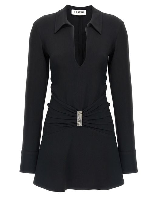 The Attico Black Mini Polo Dress