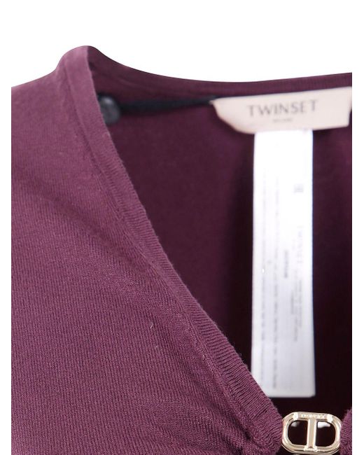 Twinset Purple Doppelte Kleider lila