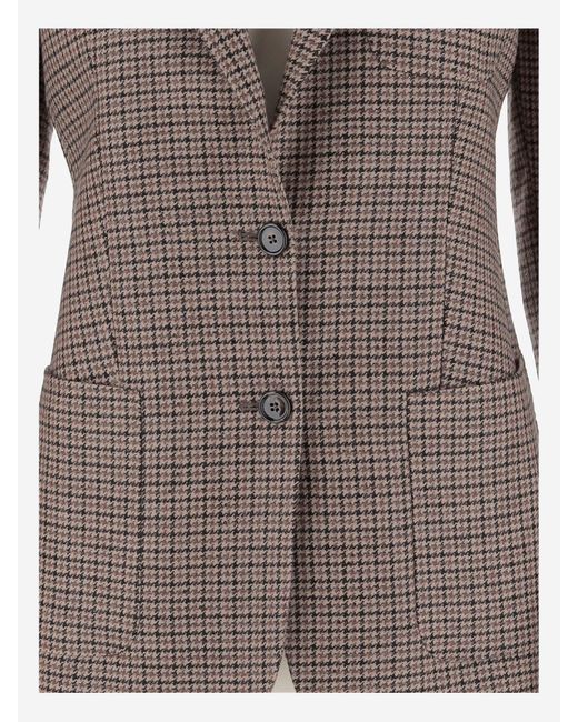 Tagliatore Brown Virgin Woll Mischjacke