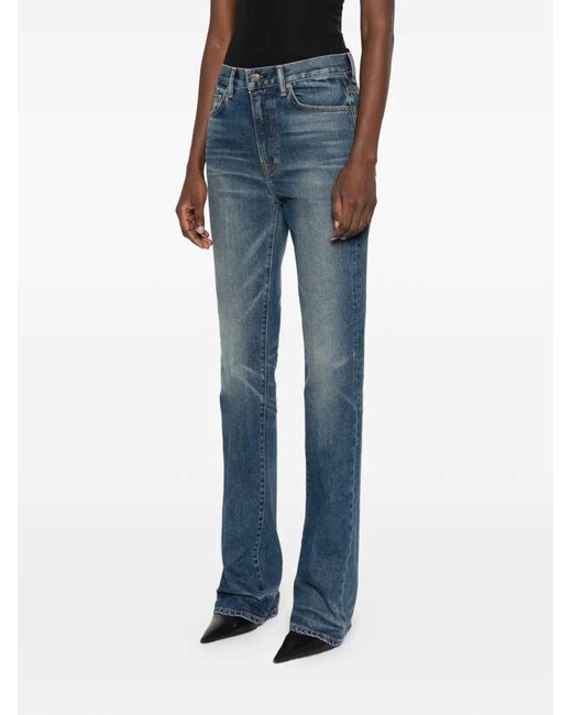 Tom Ford Verwassen Broek in het Blue