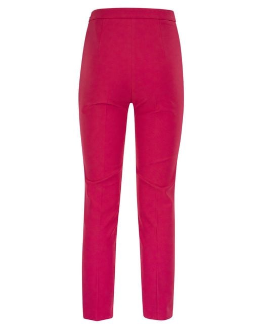 Pantaloni in crepe a doppia conica di Elisabetta Franchi in Red